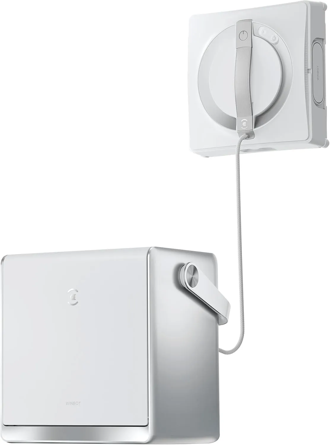Ecovacs Winbot W2 Omni window cleaning robot with triple-nozzle spray and WIN-SLAM 4.0. Press image courtesy Ecovacs.
