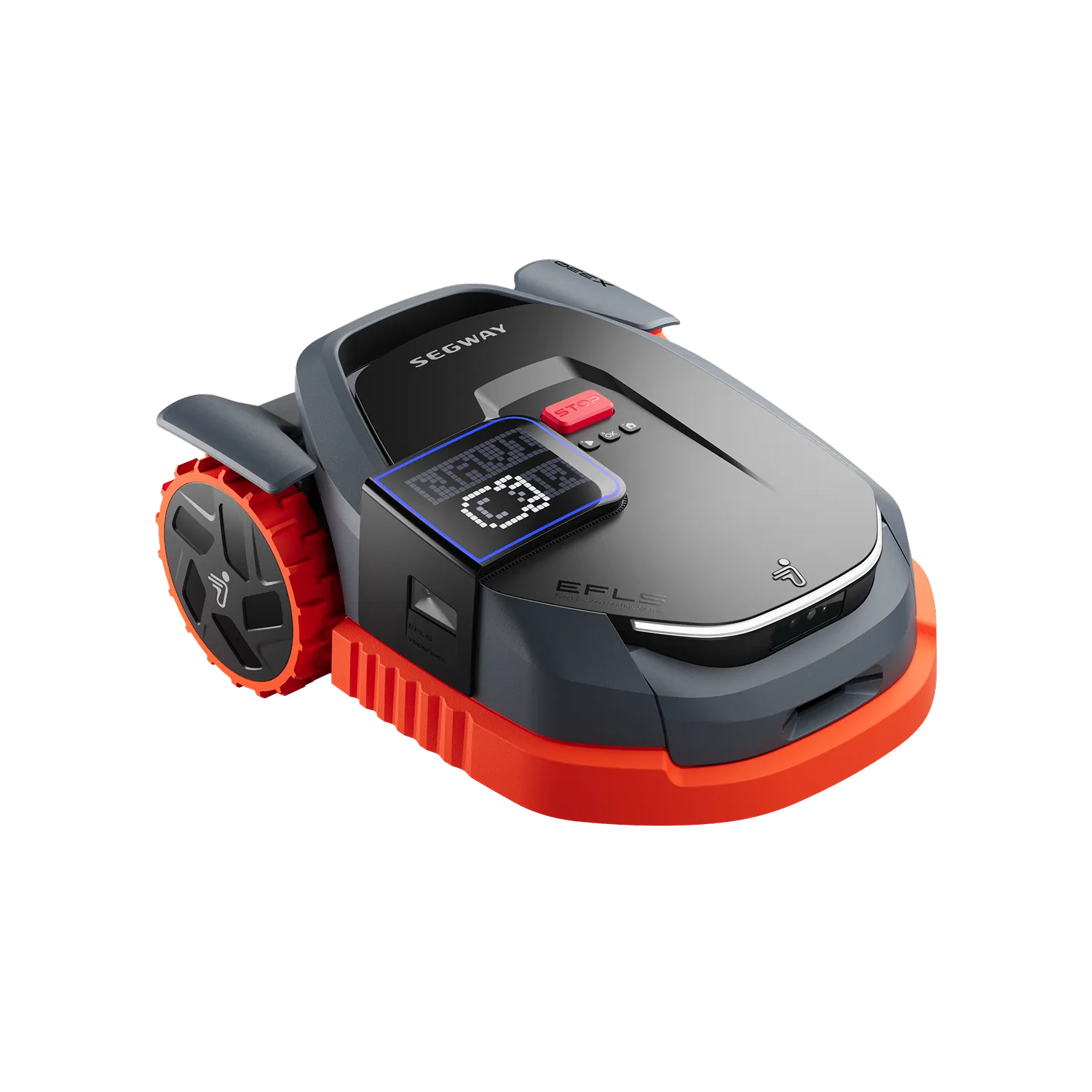 Segway Navimow X330 robotic lawn mower, top-down product view of the entry-tier X3-series model. Press image courtesy Segway Navimow.